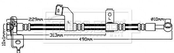 BORG & BECK Тормозной шланг BBH8137